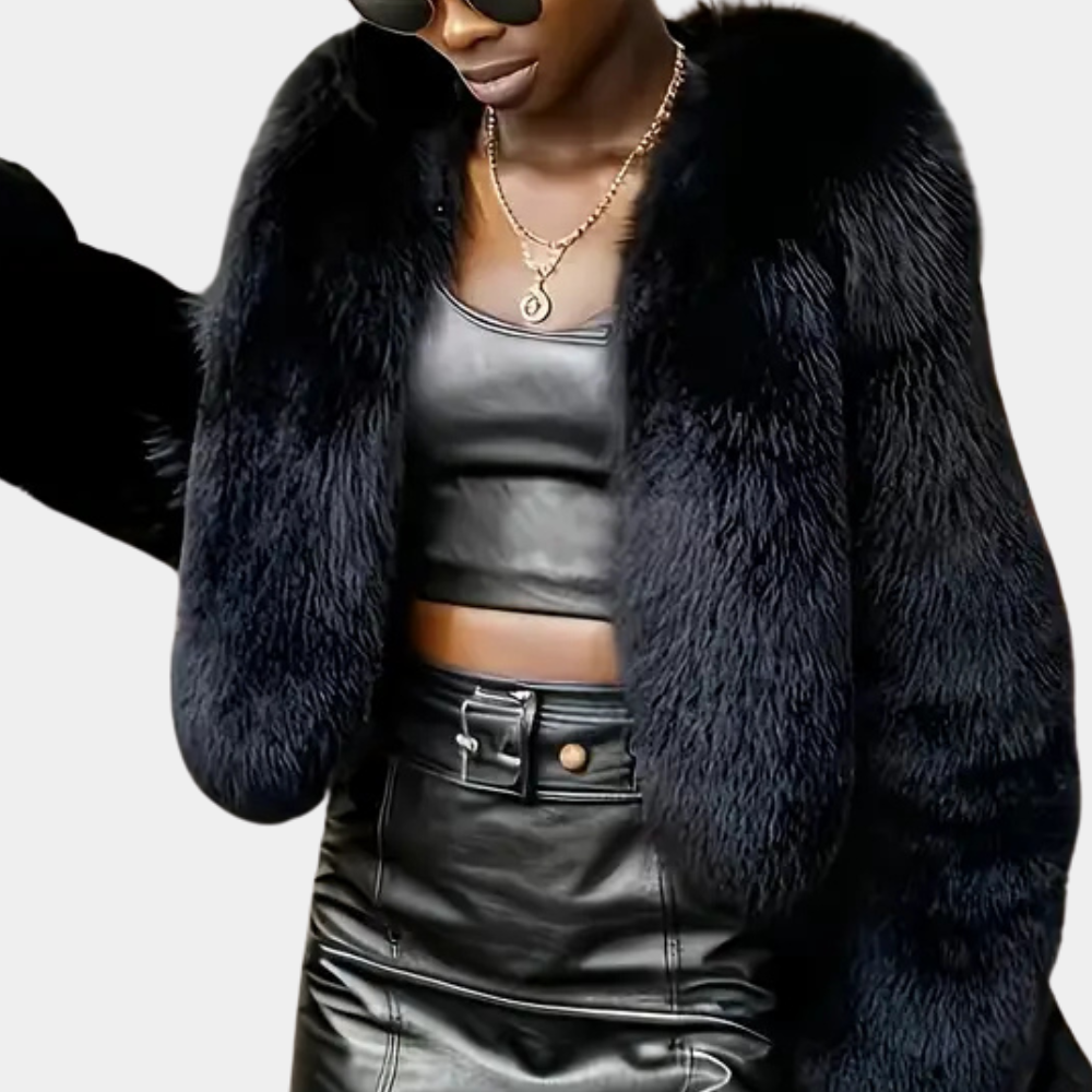 Kvinnojacka Modern Ullmix Dubbelknapp-4