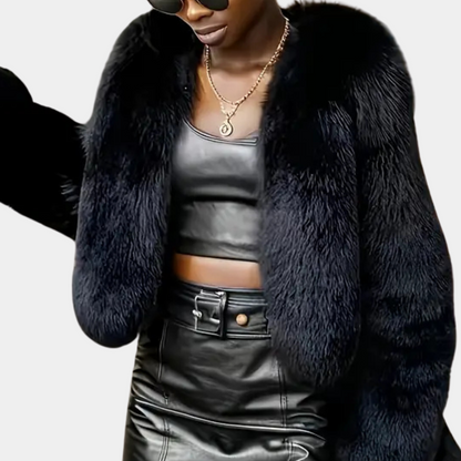 Kvinnojacka Modern Ullmix Dubbelknapp-4