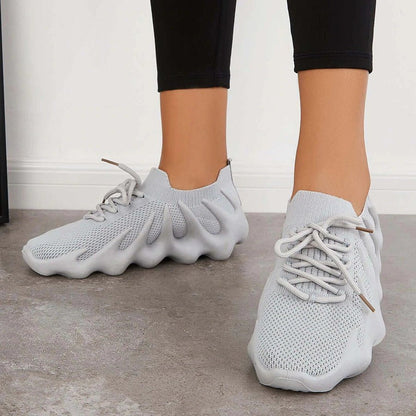 Unisex Sneakers, Flexibla Andningsbara Stretchnät Gummi, Halkfri Sula för Sport och Vardag 3