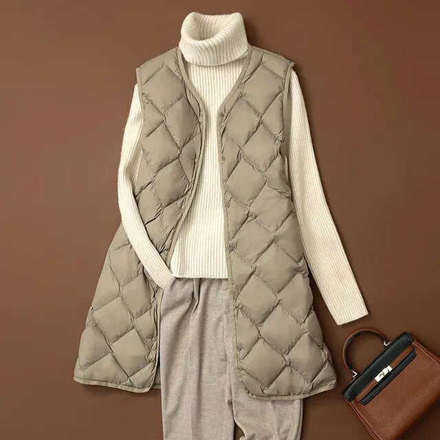 Variant image for Dunväst Dam Lätt Nylon Puffer-13