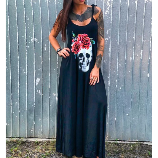 Herr T-shirt med Skallemotiv i Mjuk Bomull-1