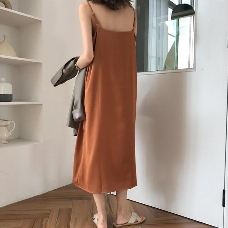 Dam Sommarklänning Löst Snitt V-ringad Polyester-3