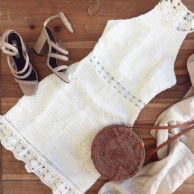 Damklänning Spets Elegant Slim Fit-2