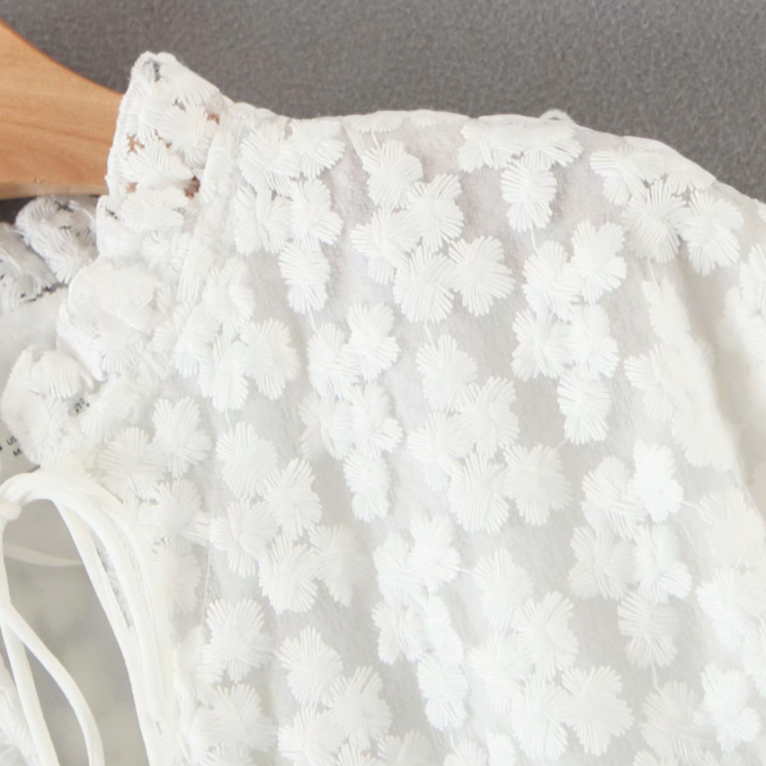 Damer Miniklänning Långa Ärmar Spets Högkvalitativt Tyg-3