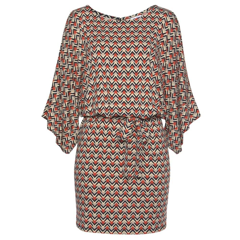 Damer Klänning Utskärningar på Axlarna Snäv Passform Polyester 3