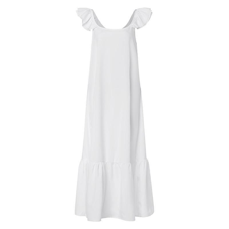 Variant image for Maxiklänning Dam med Ruffles Lätt Material För Sommar-1