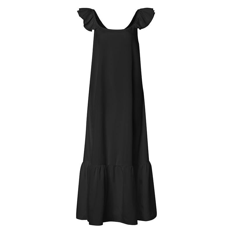 Maxiklänning Dam med Ruffles Lätt Material För Sommar-2