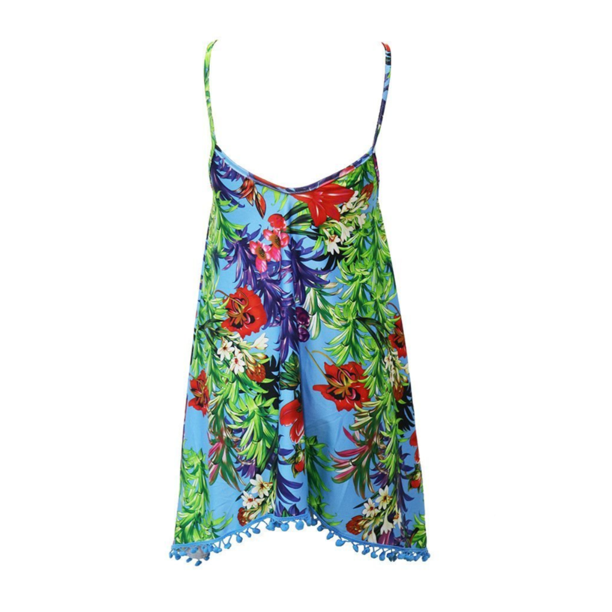 Dam Miniklänning Blommönster Lätt Material-2