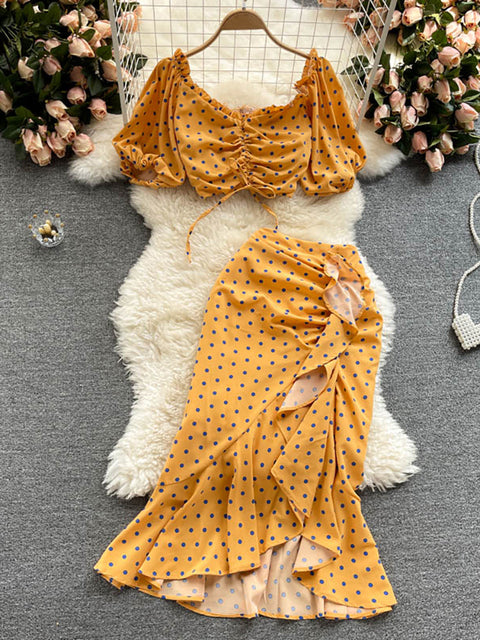 Fina Dam Klänningar Midi med Punktmönster i Polyester-1