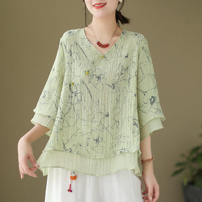 Variant image for Dam Blus Elegant Lätt Bomull-2