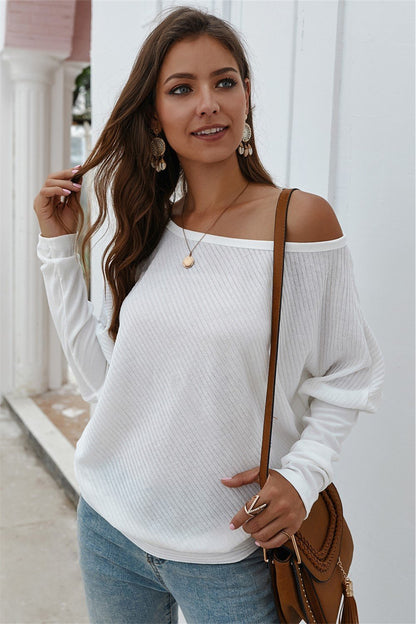 Variant image for Stickad Dam Tröja Långa Ärmar Rund Hals Mjuk Polyester-1