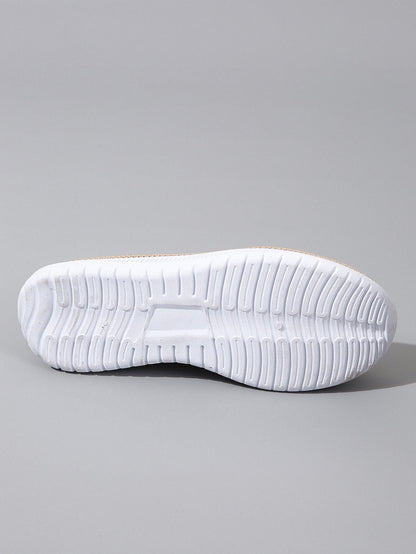 Damen-Slip-On-Loafers, atmungsaktives Netz mit Ketten-Dekor-3