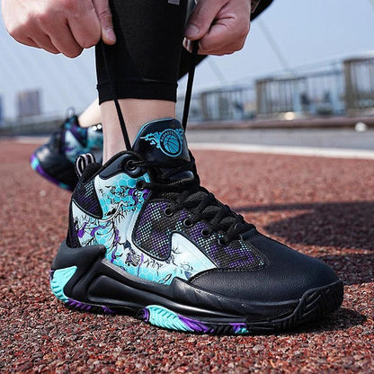 Variant image for Herr Högkorgsbasketskor Grafiskt Tryckad Textil Syntetisk-1