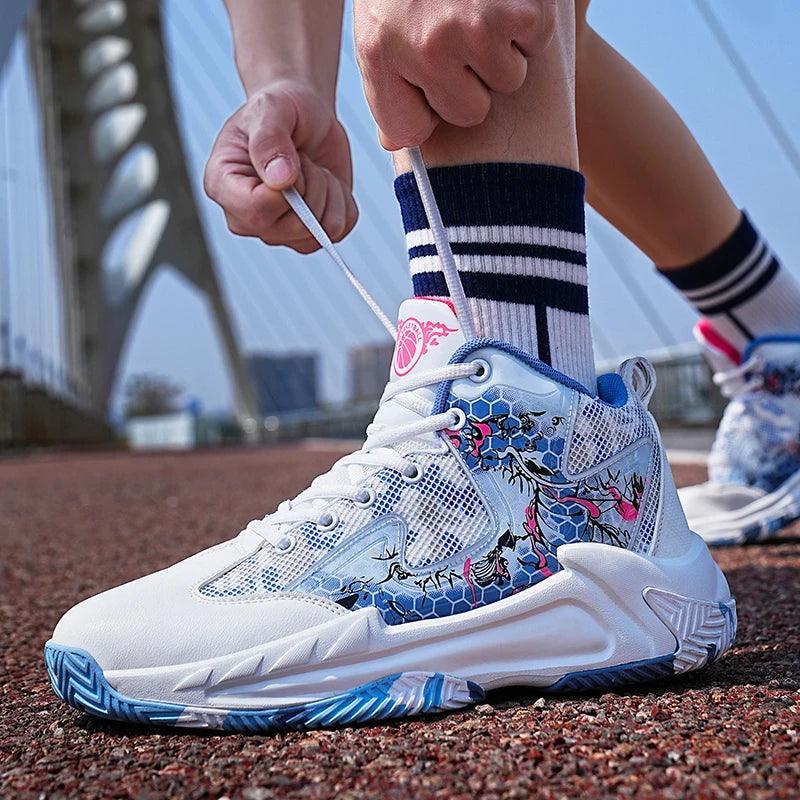 Variant image for Herr Högkorgsbasketskor Grafiskt Tryckad Textil Syntetisk-23