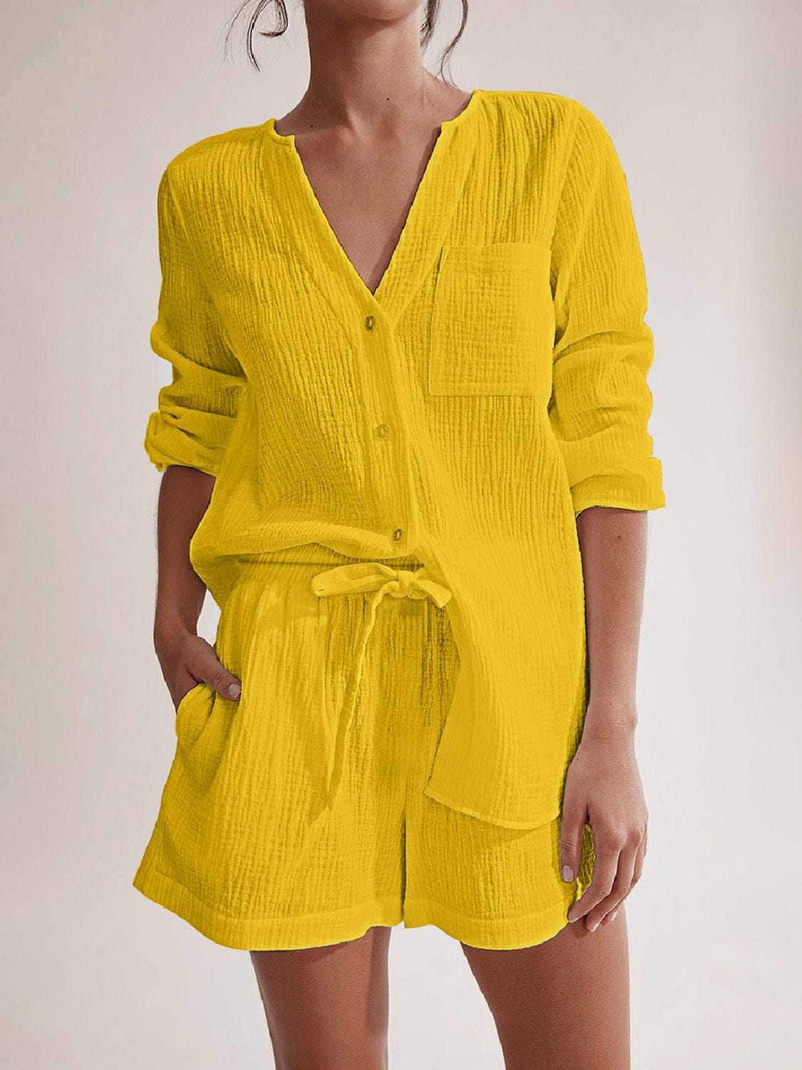 Variant image for Kvinnors Kort Topp Avslappnad Bomull-13