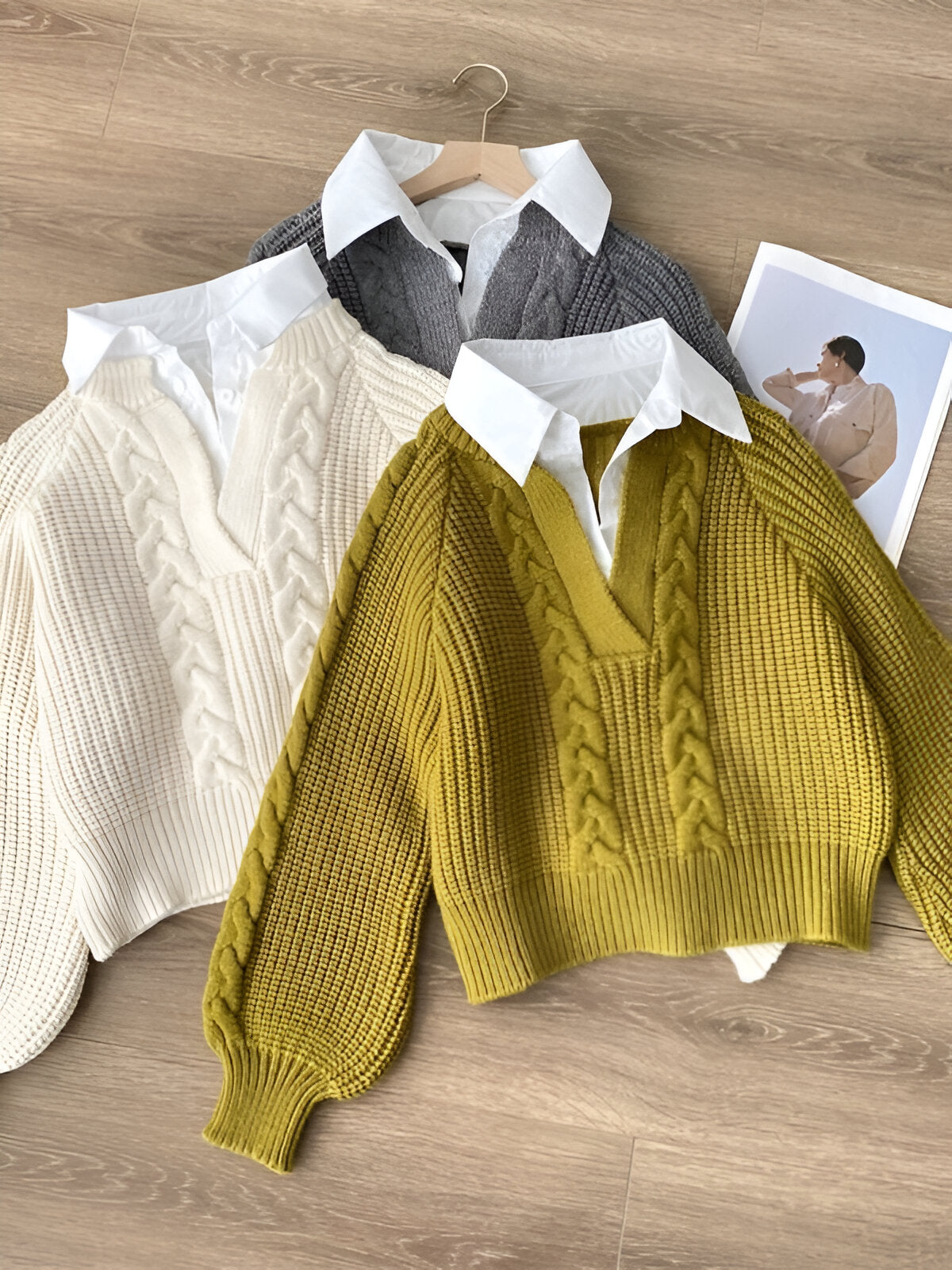 Kvinnors Tröjor Retrodesign Av Mjukt Tyg 6