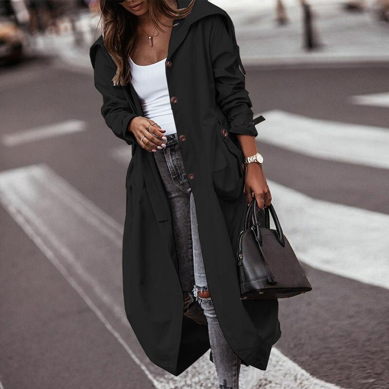 Dam Kappa Klassisk Trenchcoat Hållbart Material 7