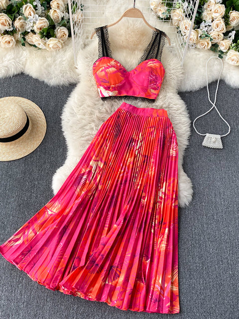 Variant image for Kvinna Lång Klänning Bohemisk Polyester Vristlängd-5