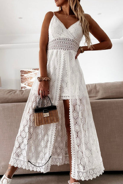 Kvinnors Toppklänning Öppen Front Polyester Svängande Silhuett-4