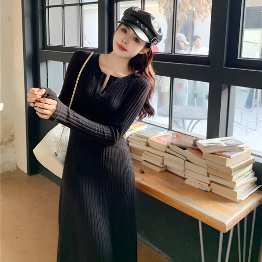 Fina Dam Klänningar Tidlös Design Andningsbart Material-2