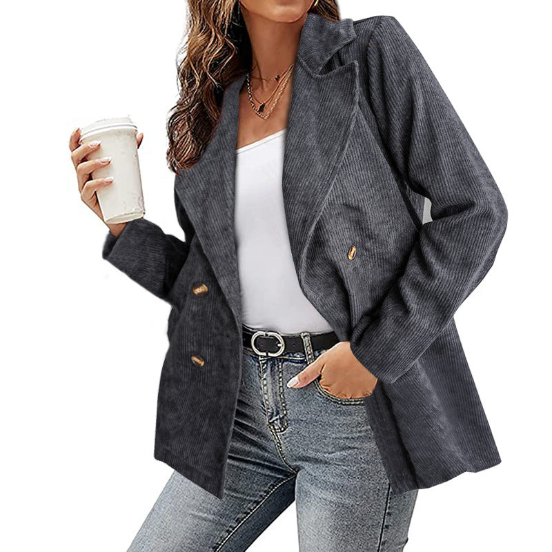 Damjacka Modern Trendig Polyester för Damer-4