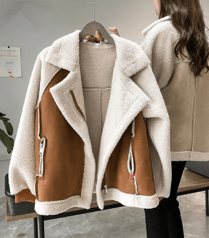 Lång Teddyjacka Dam i Ull och Polyester – Överdimensionerad Teddyjacka för Kalla Dagar 3