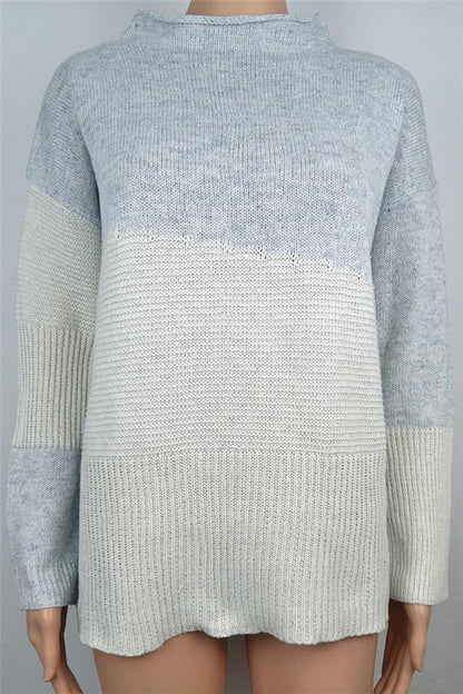 Stickad Dam Tröja Turtleneck Löst Passform 100% Akryl-4