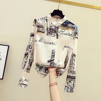 Variant image for Dam Tröja Linjetröja Nostalgiskt Motiv Polyester Lång Ärme-1