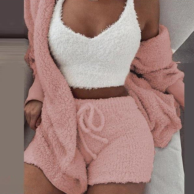Variant image for Kvinnors Lounge Set Fleece Mjuk och Bekväm-19