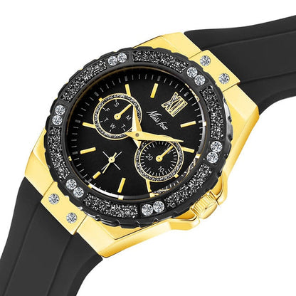 Herrklocka Chronograph Rostfritt Stål Gummiband-6