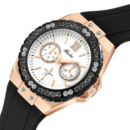 Variant image for Herrklocka Chronograph Rostfritt Stål Gummiband-2