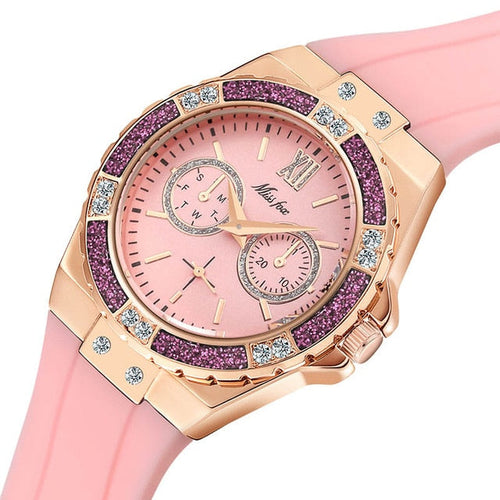 Herrklocka Chronograph Rostfritt Stål Gummiband-1