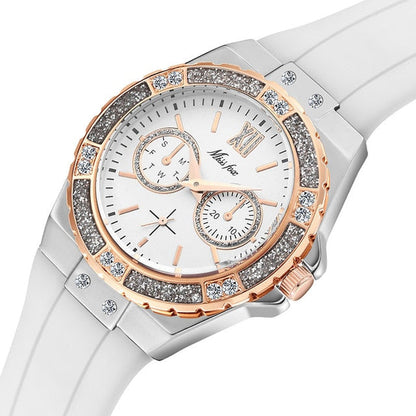 Variant image for Herrklocka Chronograph Rostfritt Stål Gummiband-3