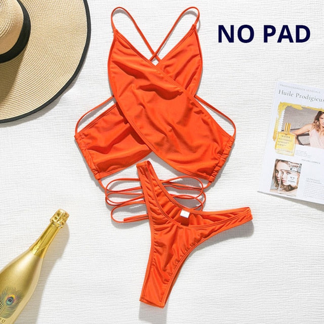 Variant image for Dam Bikini Set Djurmönster Polyester Spandex-5
