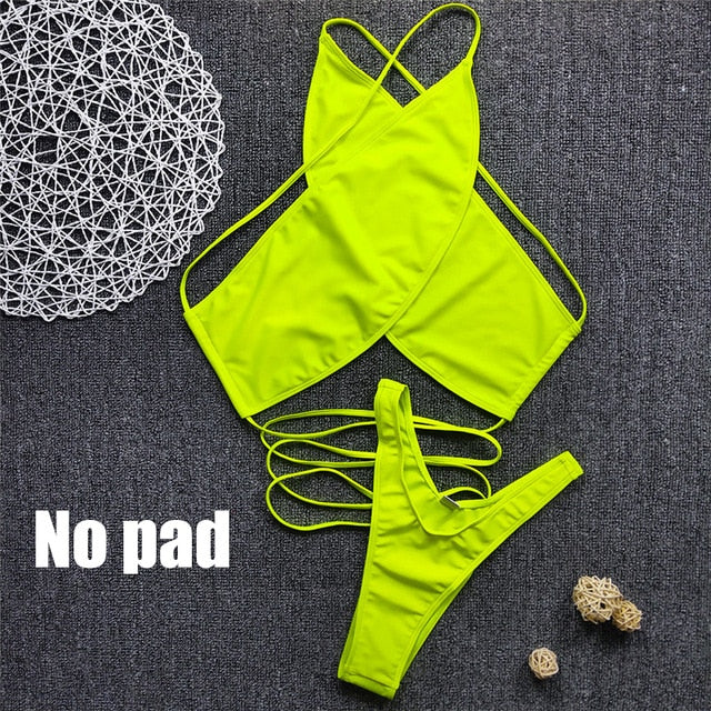 Variant image for Dam Bikini Set Djurmönster Polyester Spandex-6
