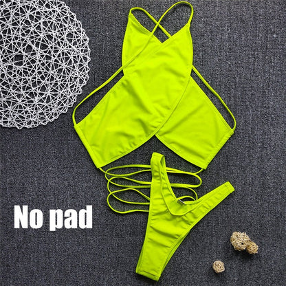 Variant image for Dam Bikini Set Djurmönster Polyester Spandex-6