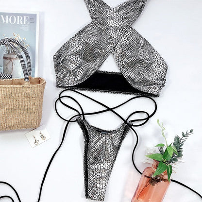 Variant image for Dam Bikini Set Djurmönster Polyester Spandex-2