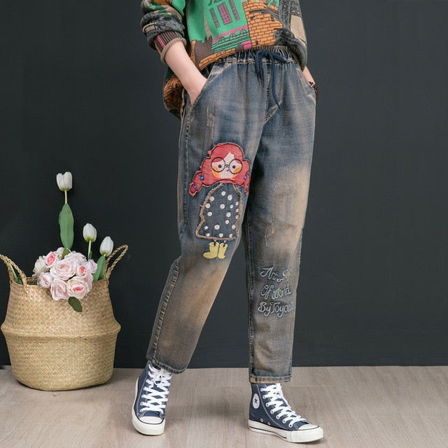 Variant image for Dam Jeans Stretch Löst Passform Mjuk Denim-5