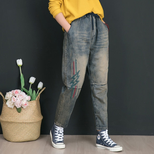 Variant image for Dam Jeans Stretch Löst Passform Mjuk Denim-3