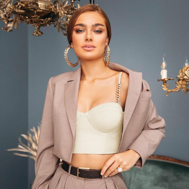 Tjejers Spaghetti Top Kedjedekoration Polyester 9