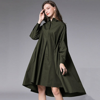 Variant image for Dam Miniklänning A-linjeformad Klassisk Krage Bomull Polyester-7