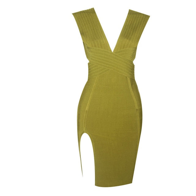 Variant image for Dam Bodycon Klänning Ihålig Design Nylon Rayon Knälängd-1