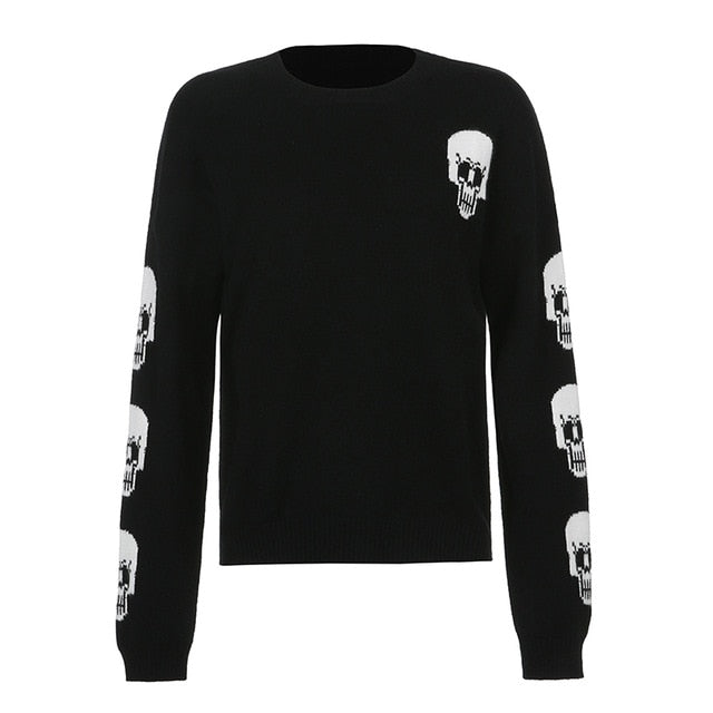 Variant image for Herr Tröja V-ringning Skull Motiv Akryl-5