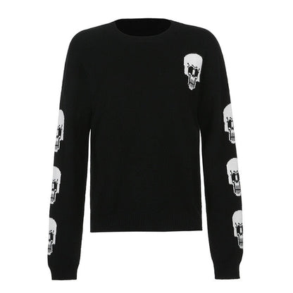 Variant image for Herr Tröja V-ringning Skull Motiv Akryl-5