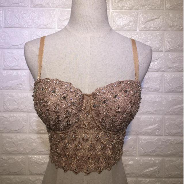 Dam Bustier Geometriskt Mönster Justerbara Remmar Polyester Spandex 6