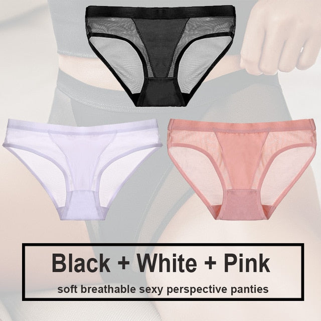 Variant image for Snygga Damunderkläder Set Låg Midja Transparent Material-12