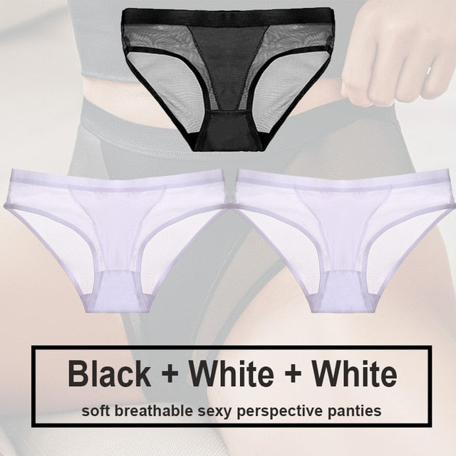 Variant image for Snygga Damunderkläder Set Låg Midja Transparent Material-11