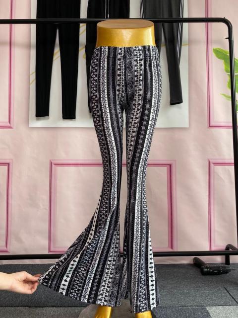 Variant image for Dam Flarebyxor Geometrisk Design Polyester-Spandex-2