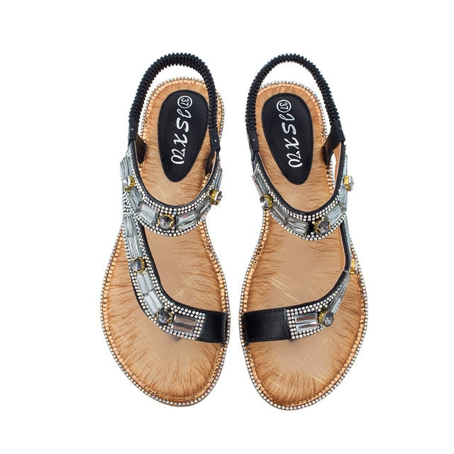 Variant image for Dam T-rem Sandaler med Strassdetaljer i PU-läder-1