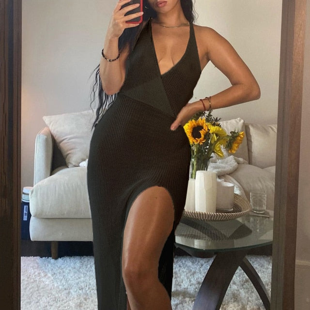 Variant image for Dam Maxiklänning Transparent Spaghettirem Polyester Ankellång Sommar-2